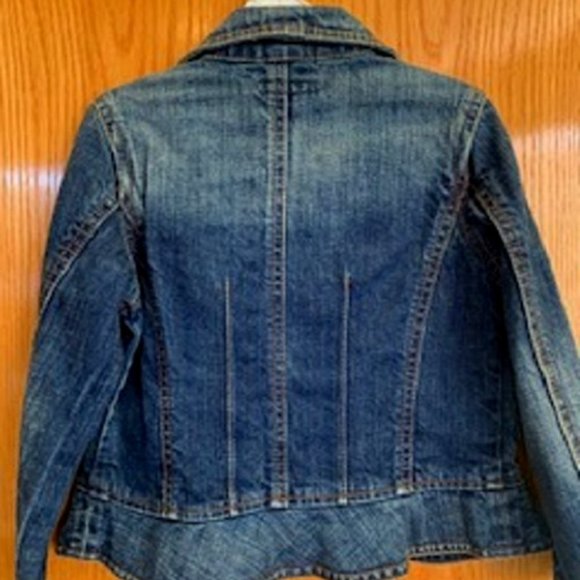 NWOT DKNY Girls Denim Medium Wash Blue Jacket 100% Cotton Sz: 5 - Picture 4 of 6